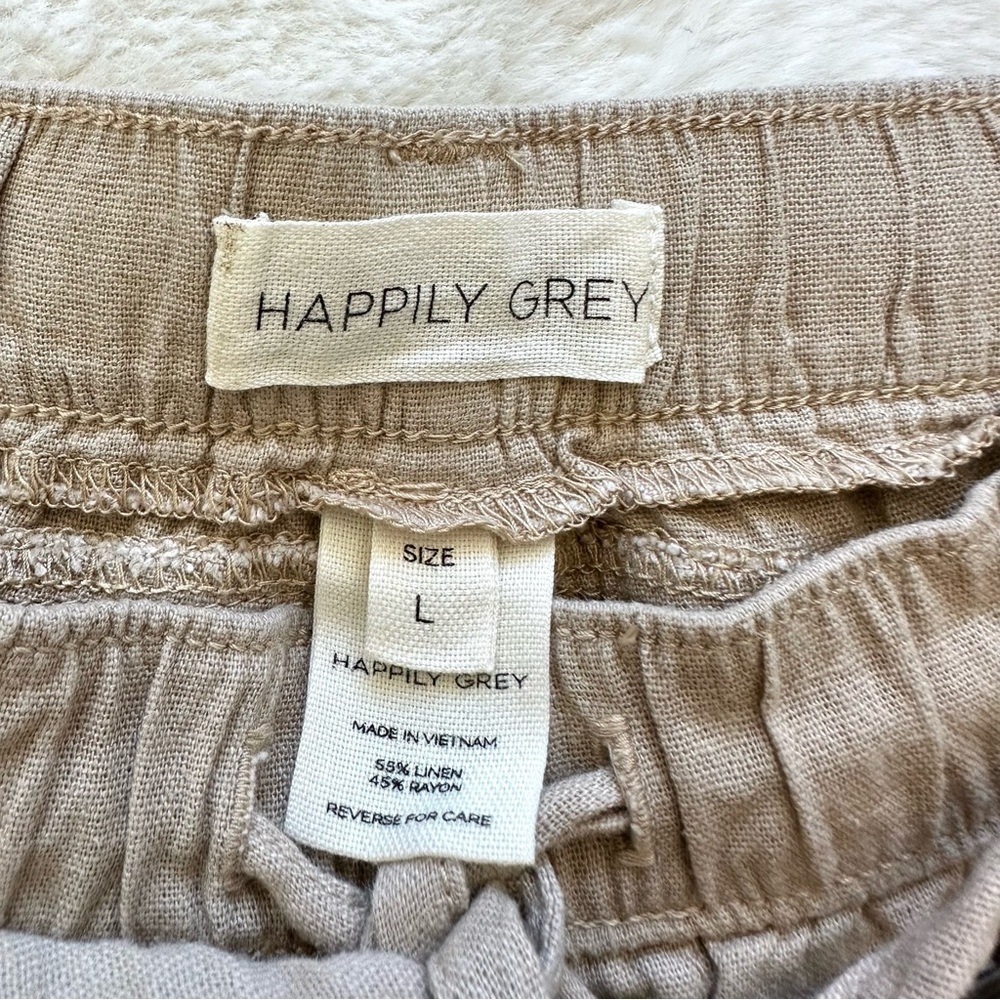 Happily Grey women linen short size L - Picture 4 of 6